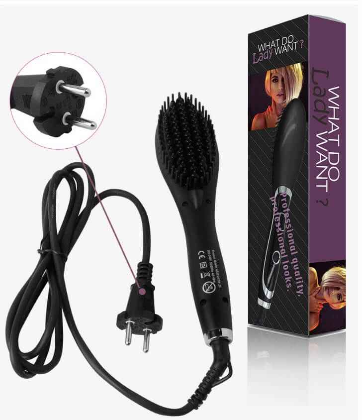 Ceramic Hair Straightening Brush | Electric Hair Straightening Brush