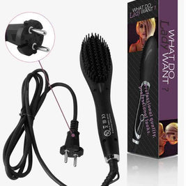 Ceramic Hair Straightening Brush | Electric Hair Straightening Brush