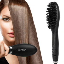 Ceramic Hair Straightening Brush | Electric Hair Straightening Brush