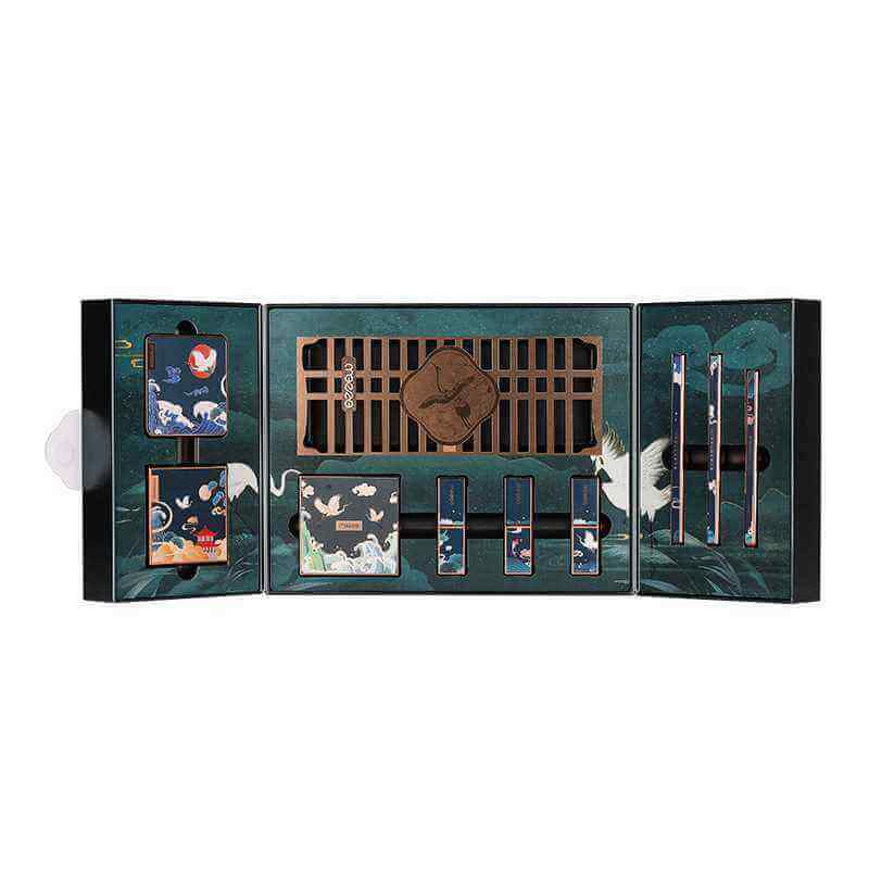Chinoiserie Makeup Gift Set | Carved Lipstick And Eyeshadow Set
