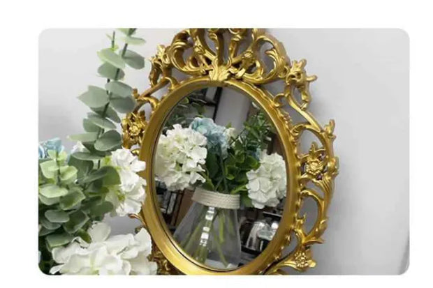 Classical Gold Oval Mirror For Home Decor | Antique Style Oval Mirror
