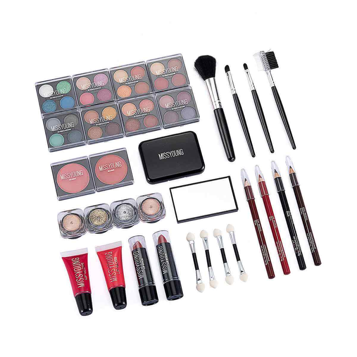 Colorful Eyeshadow And Lipstick Set | Creative Colorful Makeup Set