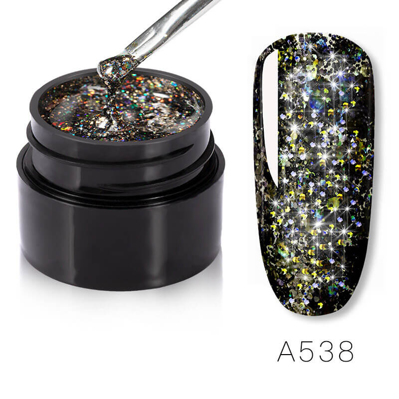 Colorful Vibrant nail polish | Rainbow Glitter Pastel nail polish