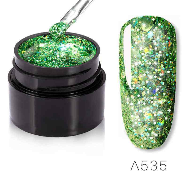 Colorful Vibrant nail polish | Rainbow Glitter Pastel nail polish