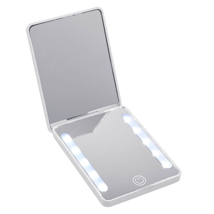 Compact Double Sided Makeup Mirror | Handheld LED Mirror For Makeup