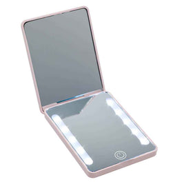 Compact Double Sided Makeup Mirror | Handheld LED Mirror For Makeup