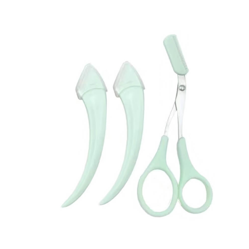 Curved Moon Eyebrow Trimming Knife Comb | Small Beauty Supplies Gadgets 