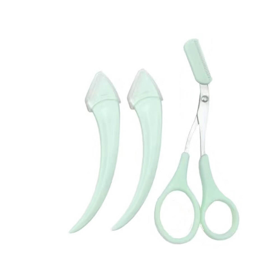 Curved Moon Eyebrow Trimming Knife Comb | Small Beauty Supplies Gadgets 