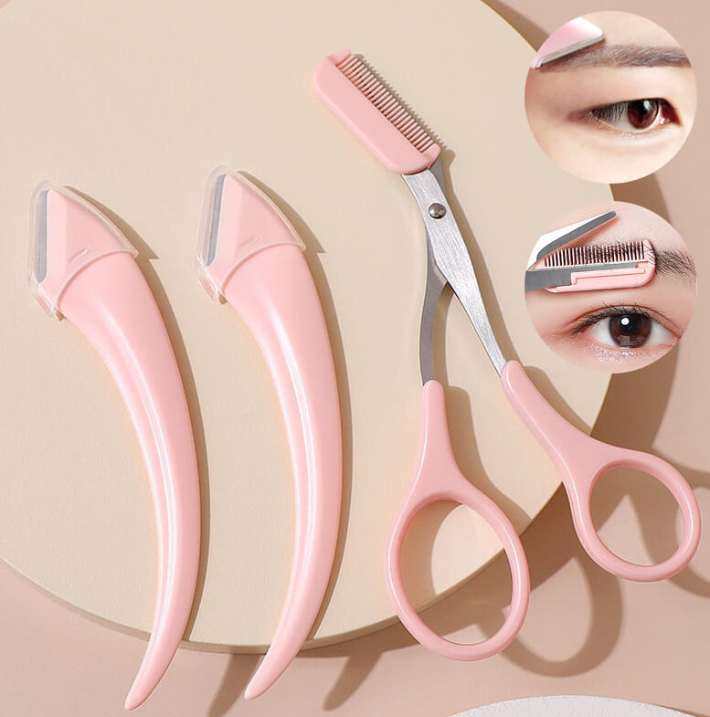 Curved Moon Eyebrow Trimming Knife Comb | Small Beauty Supplies Gadgets 
