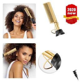 Electric Hair Curling Comb | Wet And Dry Hair Straightener