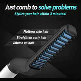 Electric Hair Straightener Brush | Men Beard Straightener