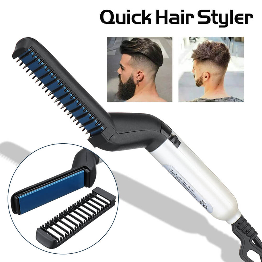 Electric Hair Straightener Brush | Men Beard Straightener