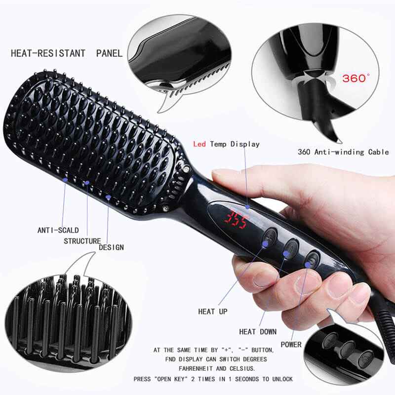 Electric Hair Straightening Comb | Ceramic Hair Straightening Brush