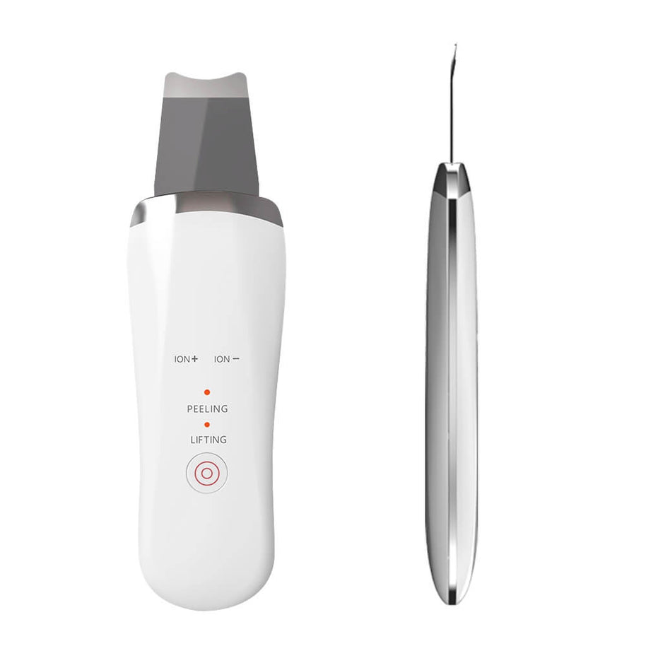 Electric USB Ultrasonic Skin Scrubber | Stainless Steel Face Spatula 