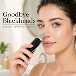 Electric USB Ultrasonic Skin Scrubber | Stainless Steel Face Spatula 
