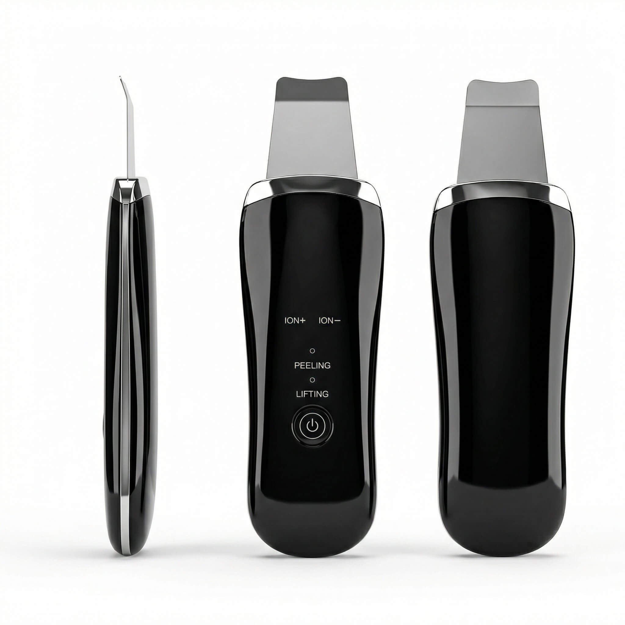 Electric USB Ultrasonic Skin Scrubber | Stainless Steel Face Spatula 