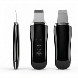 Electric USB Ultrasonic Skin Scrubber | Stainless Steel Face Spatula 