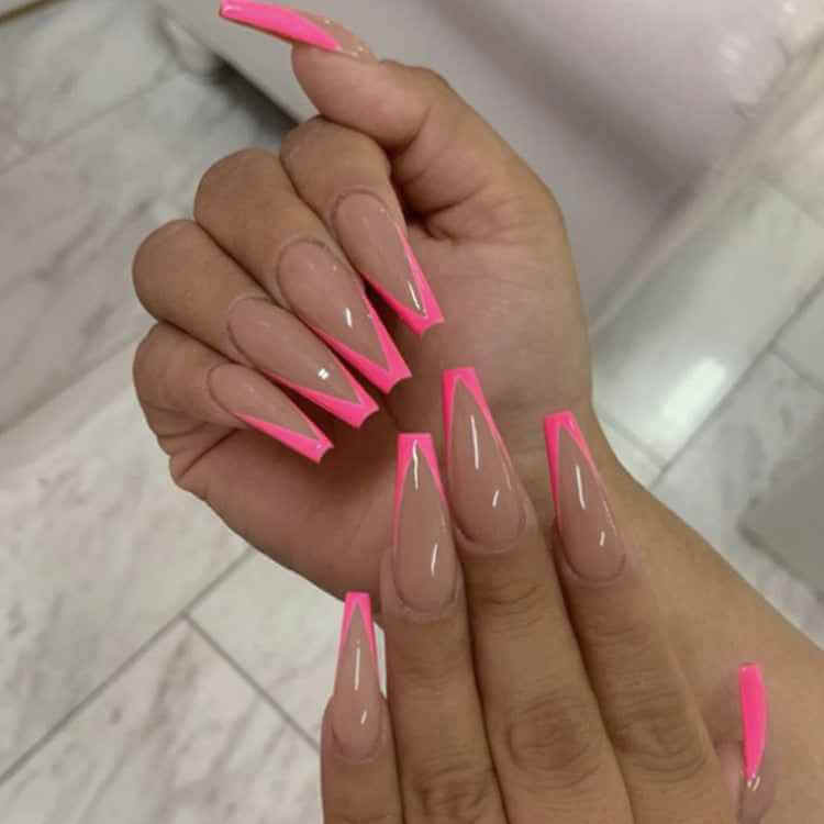 Extra Long Pink Ballet Nails | Removable Pink Nail Patches