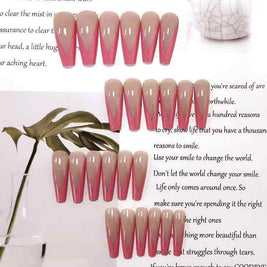Extra Long Pink Ballet Nails | Removable Pink Nail Patches