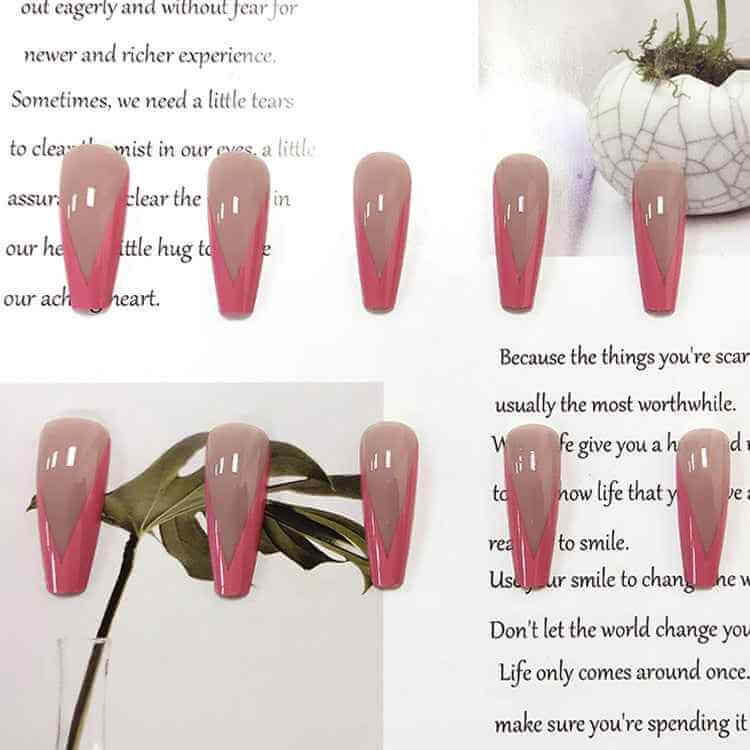Extra Long Pink Ballet Nails | Removable Pink Nail Patches