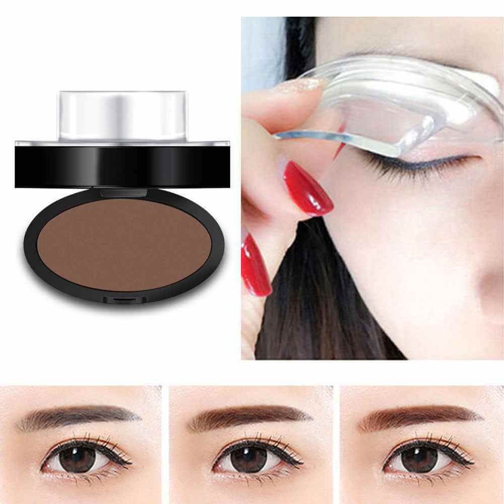 Eyebrow Powder Seal Waterproof | Eyebrow Stamp Stencil Kit