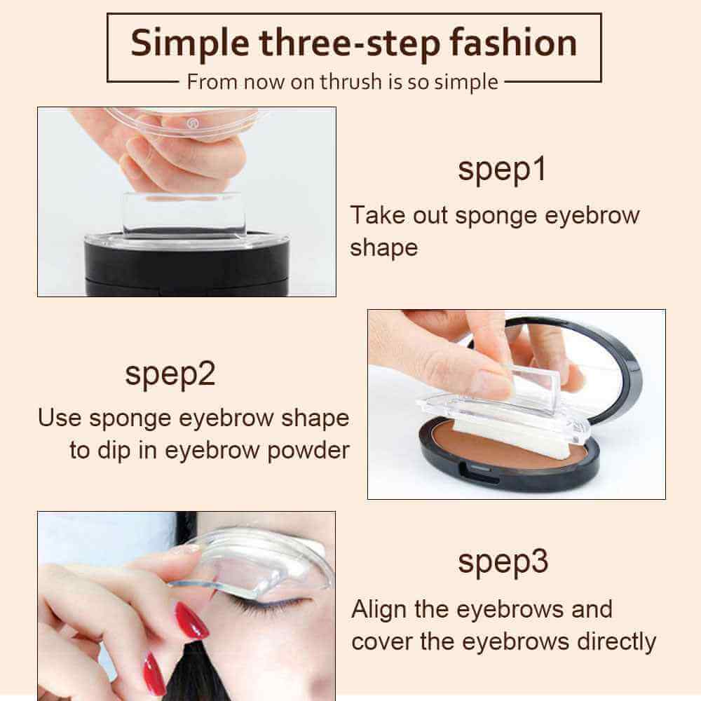 Eyebrow Powder Seal Waterproof | Eyebrow Stamp Stencil Kit