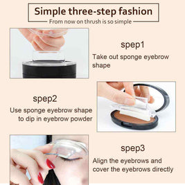 Eyebrow Powder Seal Waterproof | Eyebrow Stamp Stencil Kit