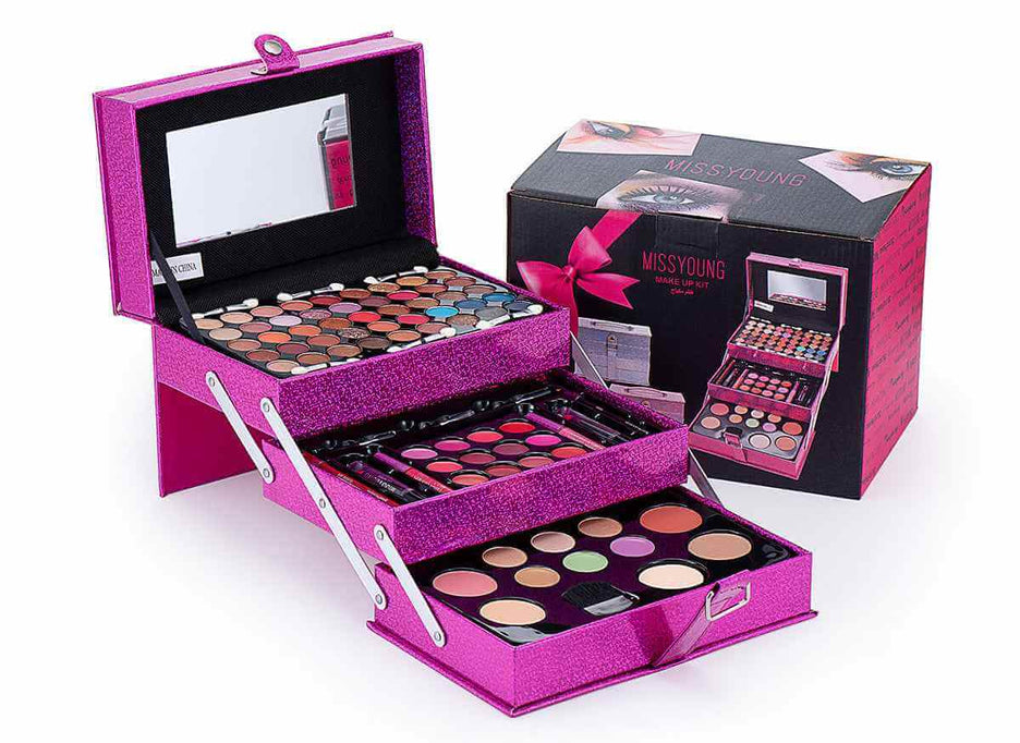 Eyeshadow Lipstick Lip Gloss Blush Set | Multi Color Eyeshadow Palette