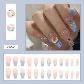 Fake Nails Stars And Moon | Stars And Moon Press On Nails
