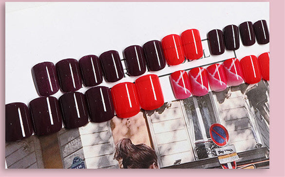 Female Detachable Nail Patches | Colorful Press On Nails