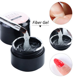 Glue Nail Fiber Silk Extension Gel | Fiberglass Poly UV Builder Gel 