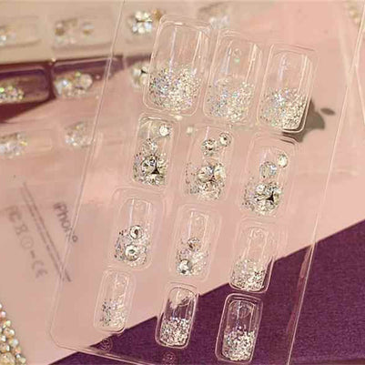 Gummed French Nail Patches | 24 Pieces French Nail Patch