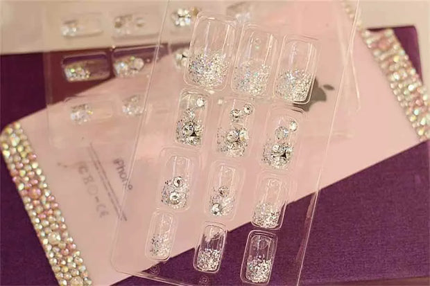Gummed French Nail Patches | 24 Pieces French Nail Patch