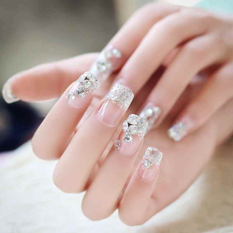 Gummed French Nail Patches | 24 Pieces French Nail Patch