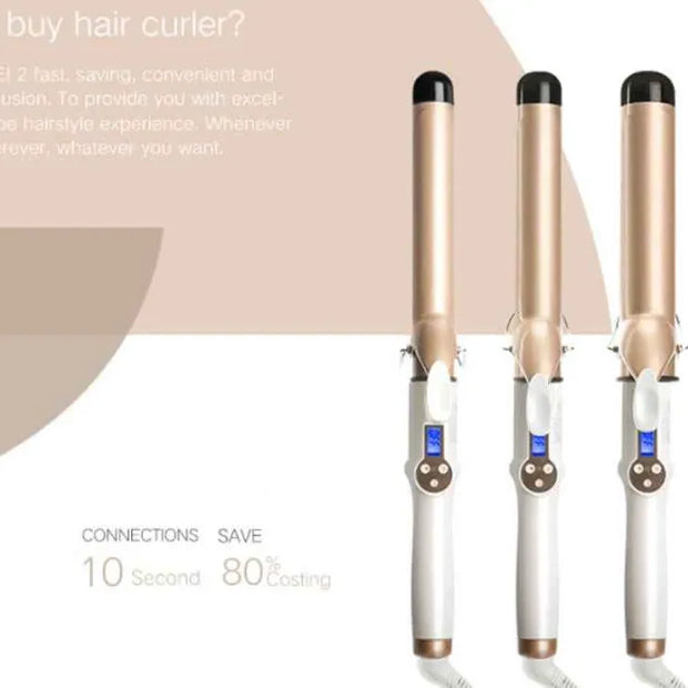 Hair Curler With LCD Display | Digital Display Curling Iron