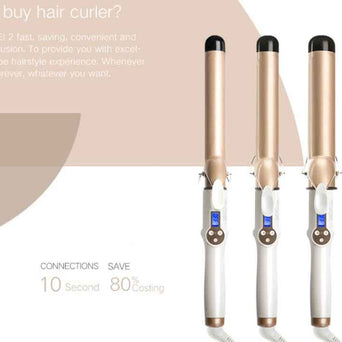 Hair Curler With LCD Display | Digital Display Curling Iron