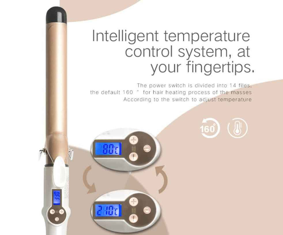 Hair Curler With LCD Display | Digital Display Curling Iron