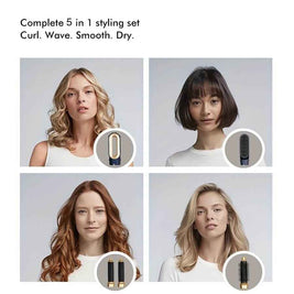 Hair Curling And Straightening Brush | 5 In 1 Hair Styler For Women