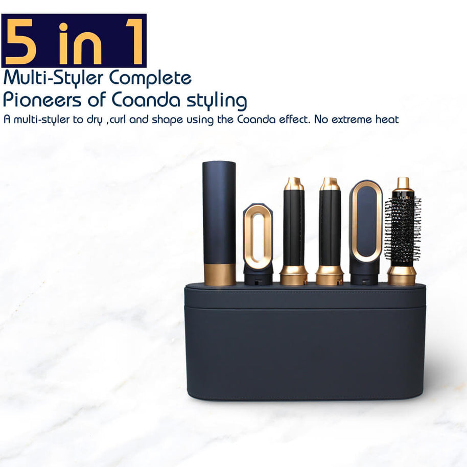 Hair Curling And Straightening Brush | 5 In 1 Hair Styler For Women