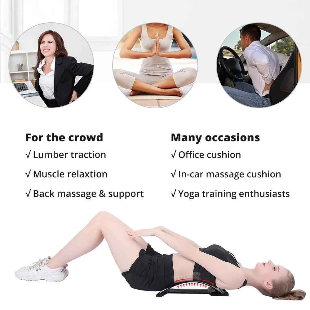 Magnetic Back Massage Muscle Relax Stretcher Posture Therapy Corrector Back Stretch Spine Stretcher Lumbar Support Pain Relief