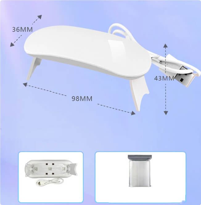 Light Therapy Machine USB Nail Dryer | Portable 6W LED Nail Light Machine