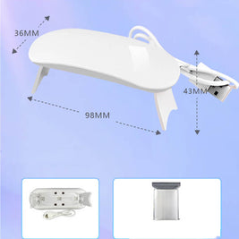 Light Therapy Machine USB Nail Dryer | Portable 6W LED Nail Light Machine