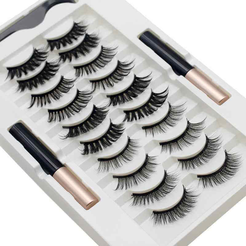Magnetic Eyelashes With Liquid Eyeliner | Magnetic Eyelashes Kit