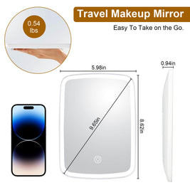 Makeup Mirror With 3 Light Colors | Rechargeable LED Makeup Mirror