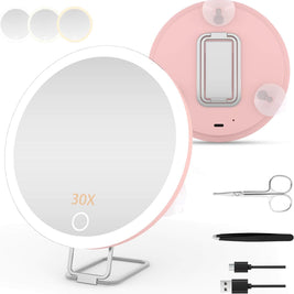 Makeup Mirror With LED Lights Rechargeable | Rotating LED Makeup Mirror