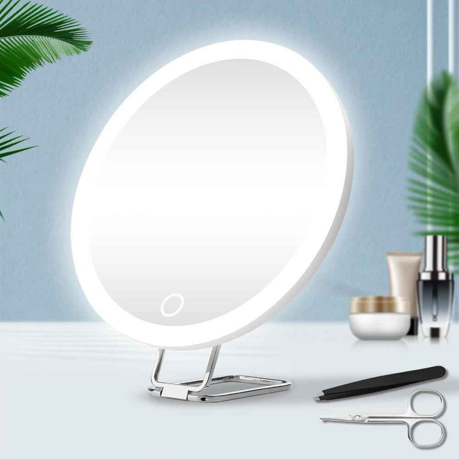 Makeup Mirror With LED Lights Rechargeable | Rotating LED Makeup Mirror