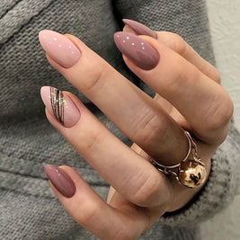 Matte Frosted Almond Nails | Frosted Almond Press On Nails