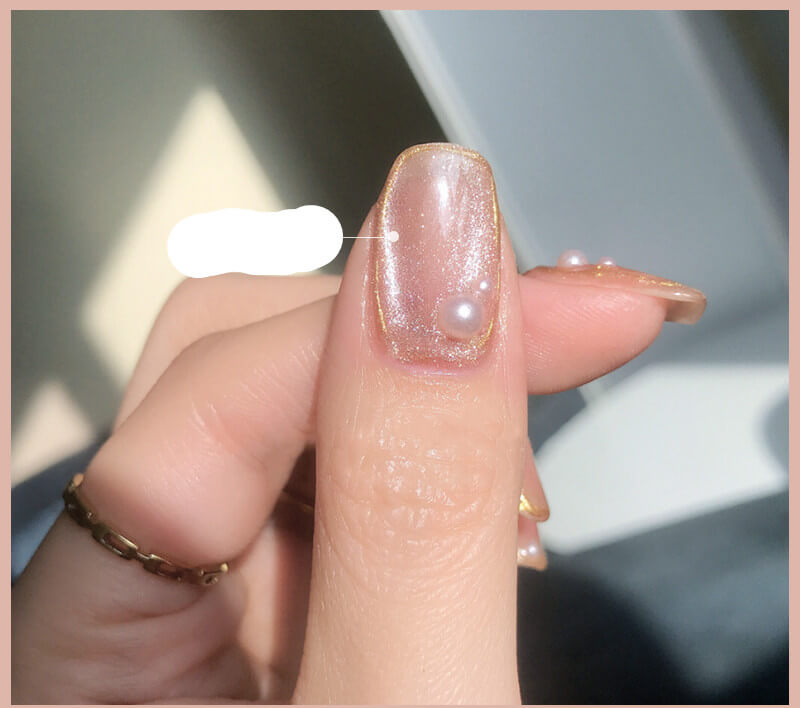 Milk Tea Crystal Stone Nail Polish | Cat Eye Gel Nail Polish