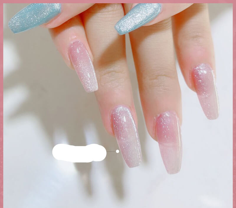 Milk Tea Crystal Stone Nail Polish | Cat Eye Gel Nail Polish