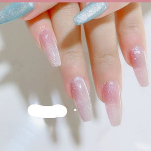 Milk Tea Crystal Stone Nail Polish | Cat Eye Gel Nail Polish
